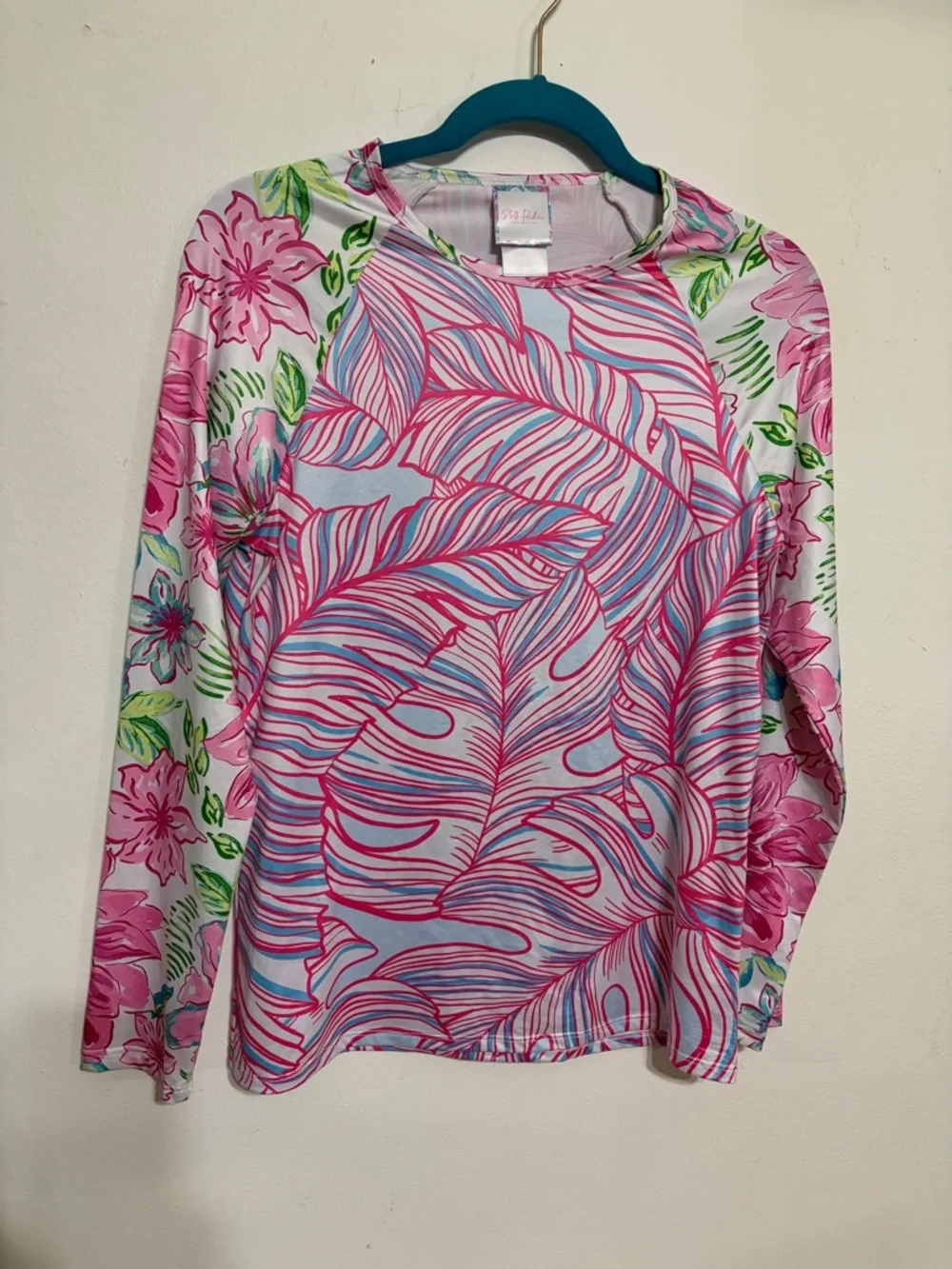 Long Sleeve One-Piece Swimsuit in Pink Floral